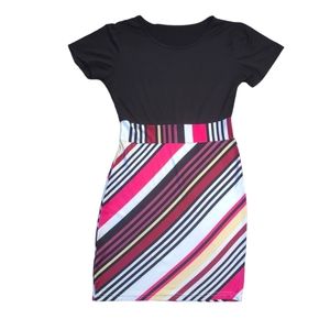 Black/Multicolor Summer Dress Size S